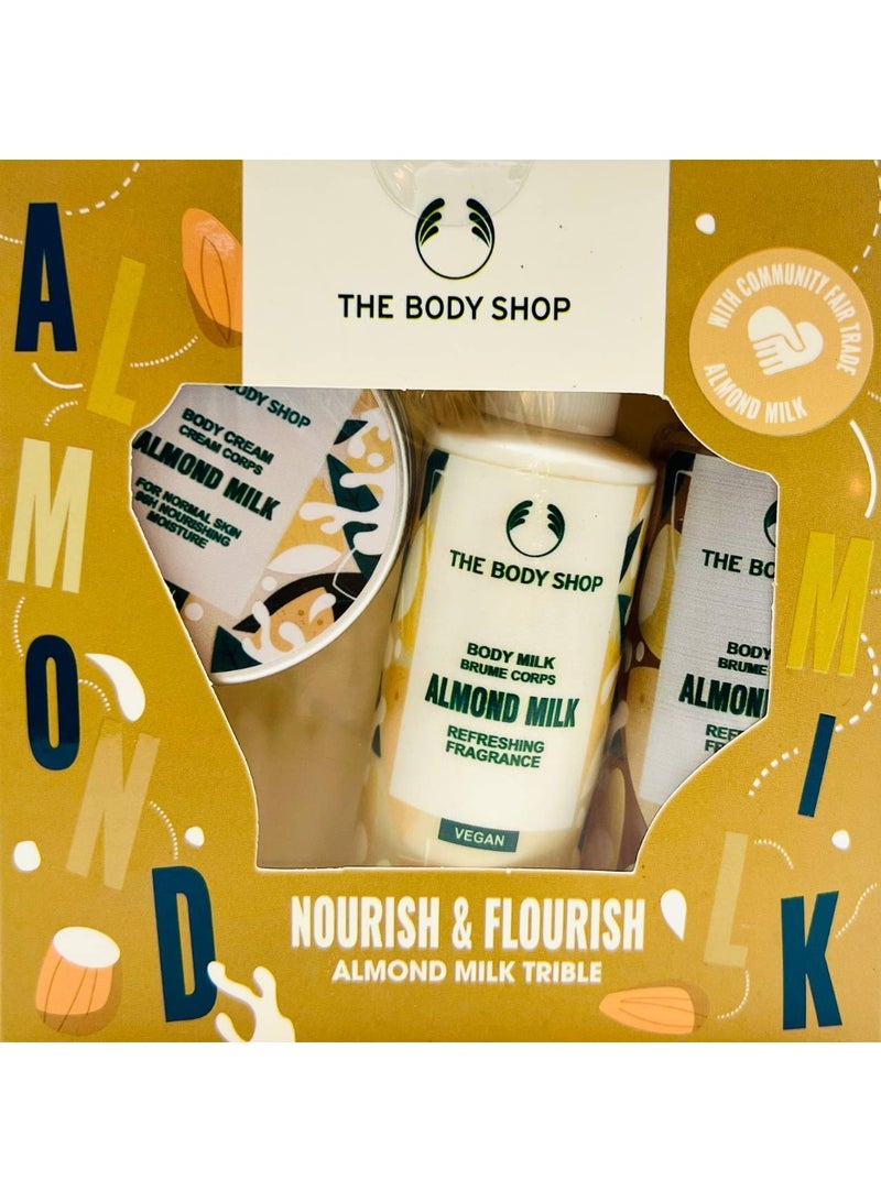 The Body Shop Almond Milk Body Care Gift Set – Body Mist, Body Milk & Body Cream - Image 2